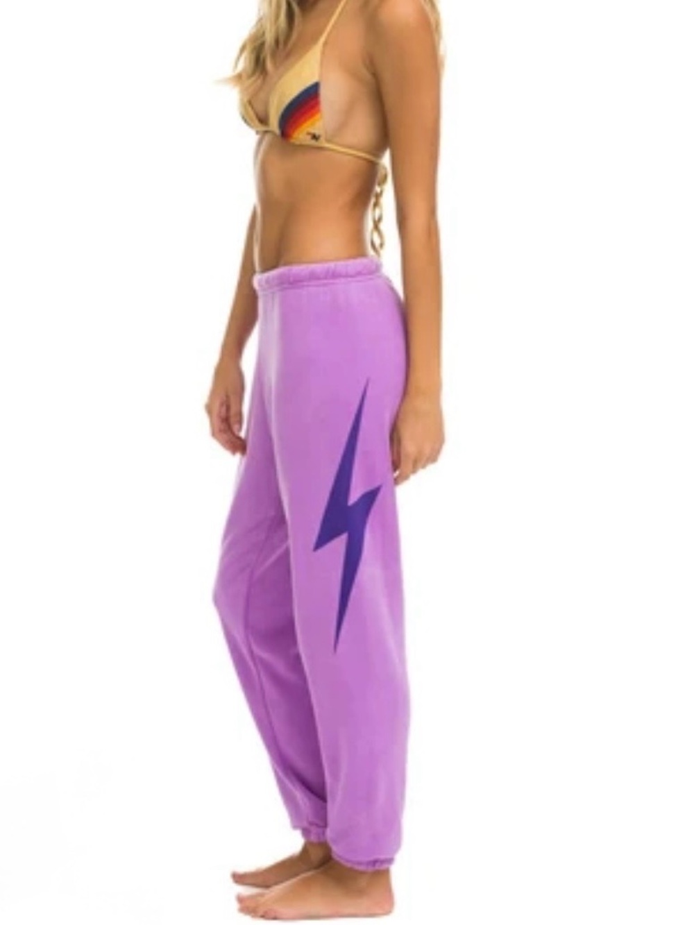 Aviator Nation Purple Bolt Sweatpants size XS